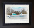 Route 66, OK | Blue Whale in Winter Panorama