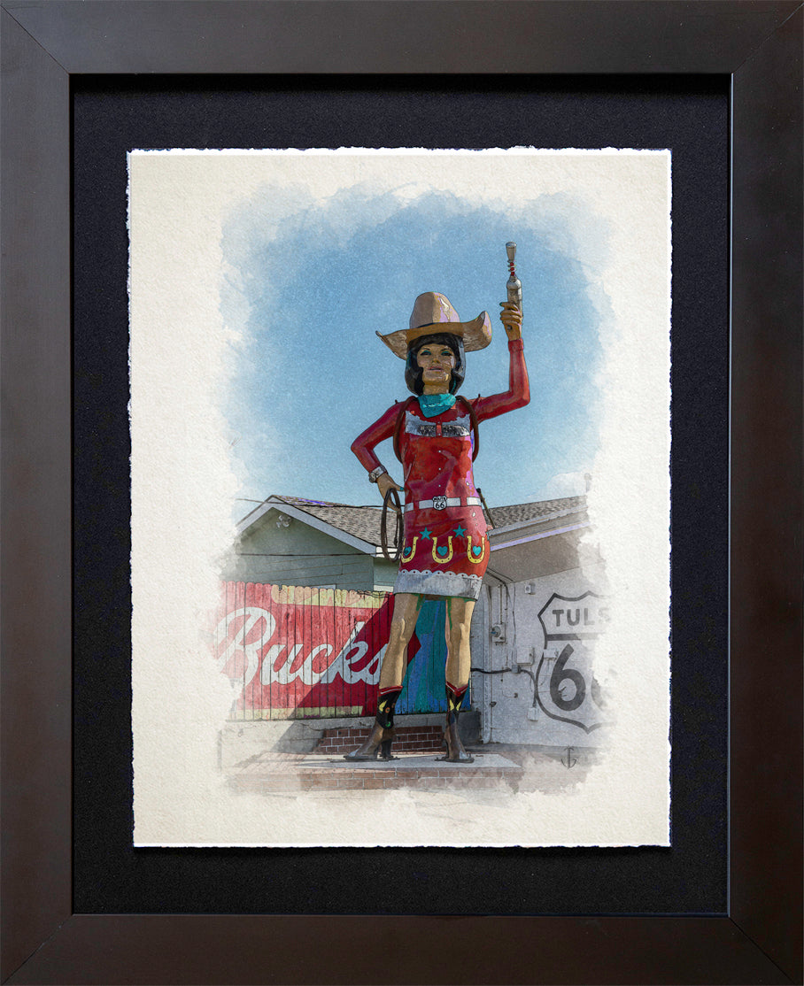 Route 66, OK | Cowgirl with Spark Plug