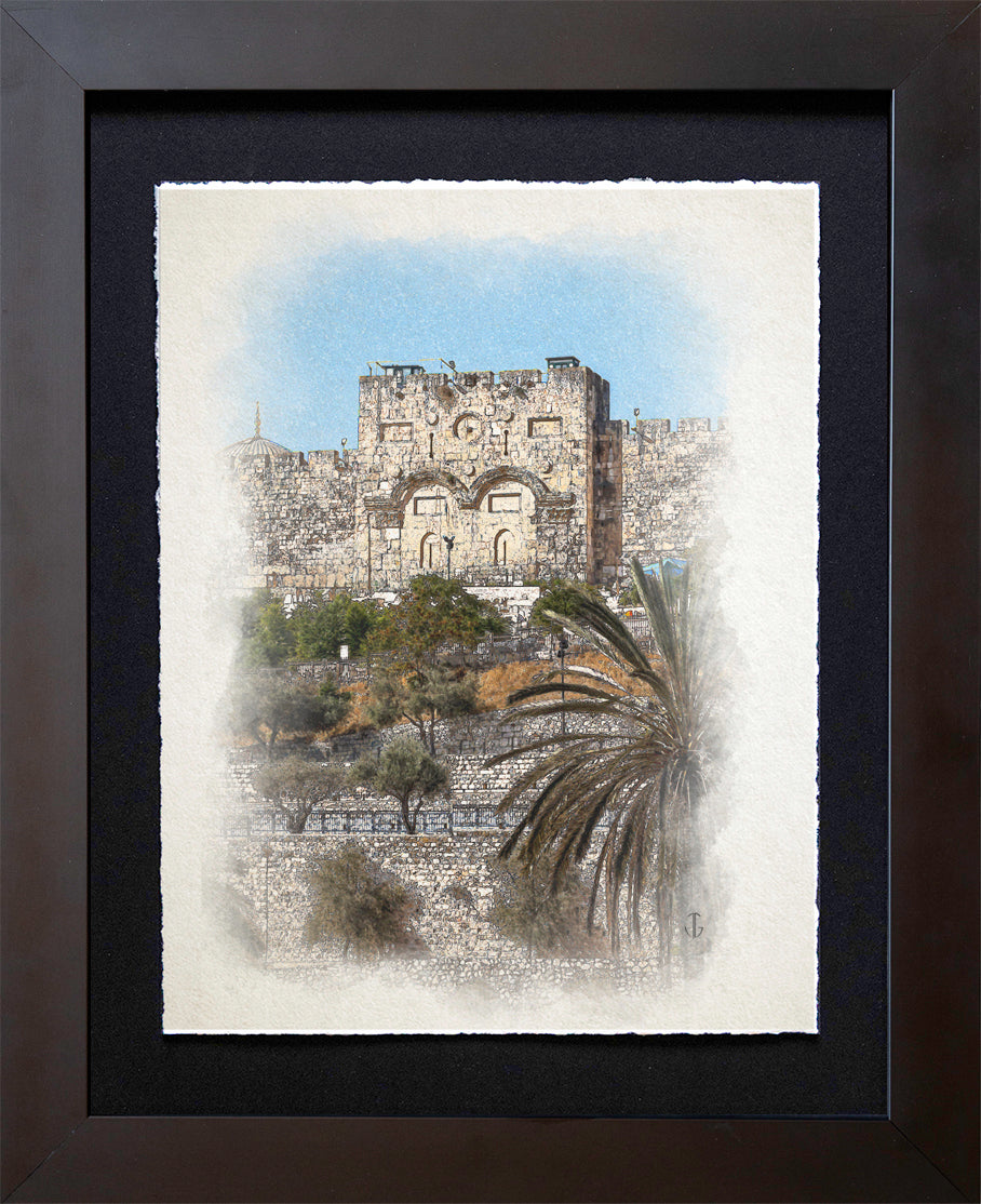 Jerusalem, ISR | Eastern Gate and Date Palm