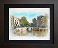 Amsterdam, Netherlands | Canal Bridge and Corner Houses